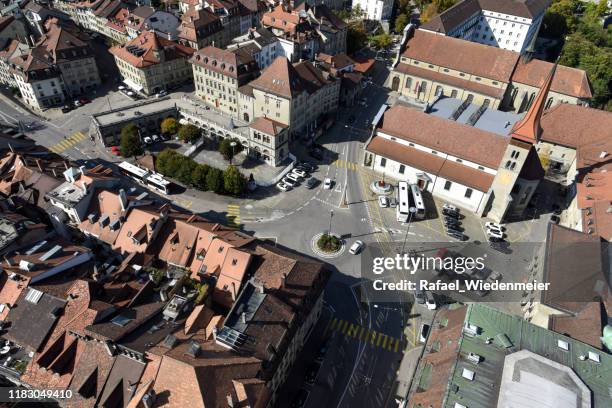 fribourg (fribourg / switzerland) - freiburg skyline stock pictures, royalty-free photos & images