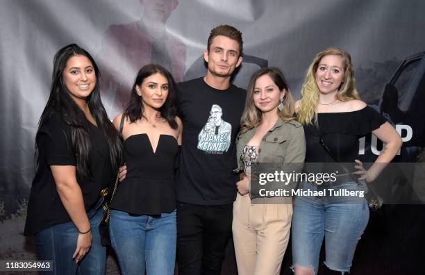 James Kennedy poses with fans at the Los Angeles launch party for JamesKennedy.shop at SUR Lounge on October 23, 2019 in Los Angeles, California.