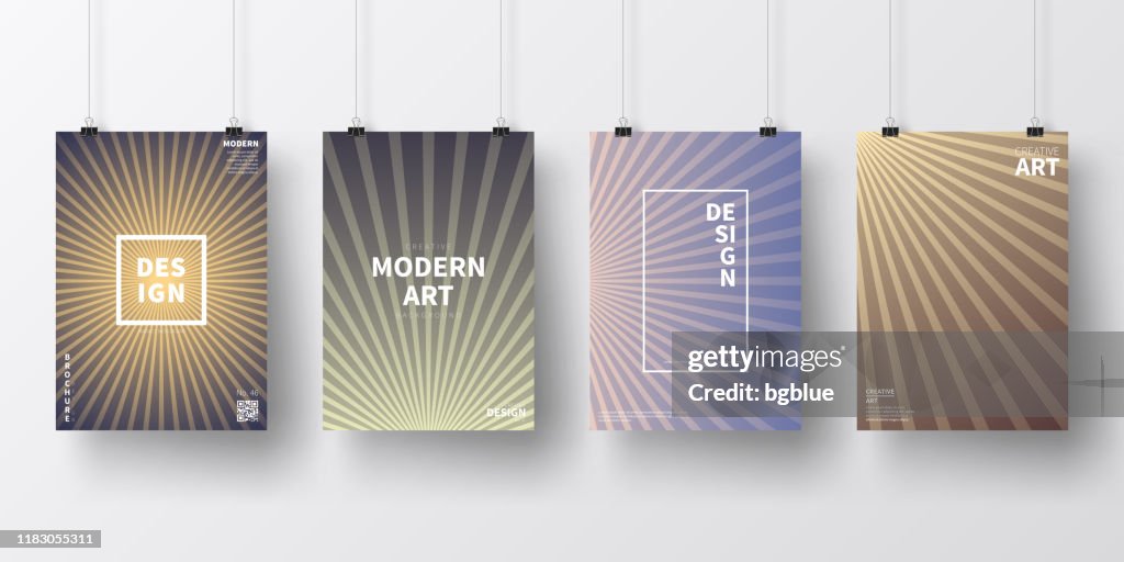 Sample Line For Poster Posters With Colorful Lines Designs Isolated On White Background High ...
