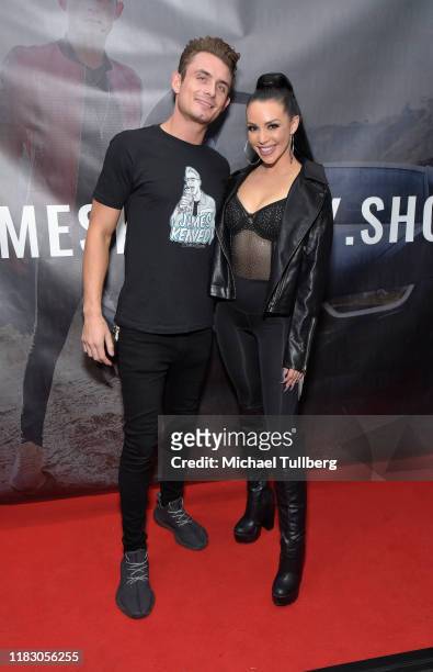 Personalities James Kennedy and Scheana Shay attend the Los Angeles launch party for JamesKennedy.shop at SUR Lounge on October 23, 2019 in Los...