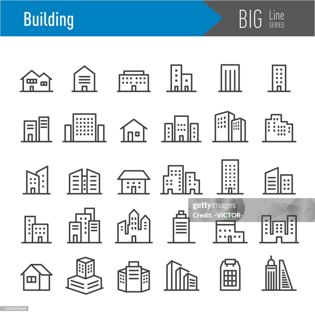 Gebäude-Icons - Big Line Serie