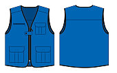 Blue Vest Vector for Template