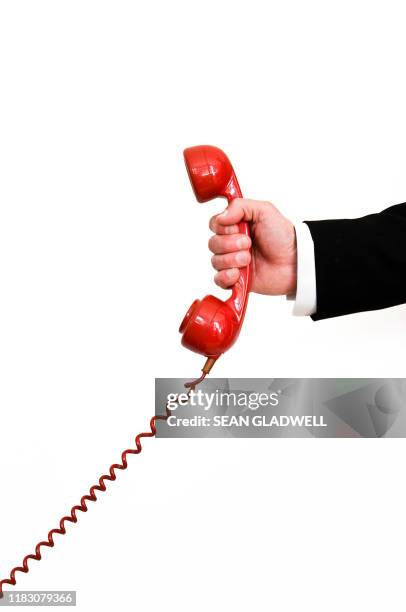 Man Using Red Telephone 1,007 Man Speaking Into Telephone Receiver Stock Photos, High-Res ...