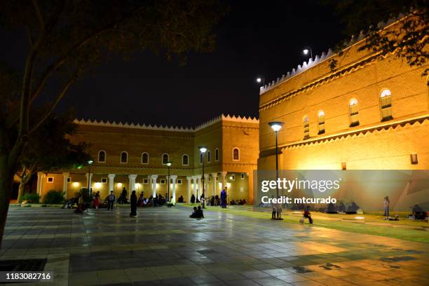 murabba palace seen from al haras park, nocturnal, riyadh, saudi arabia - al riad stock pictures, royalty-free photos & images