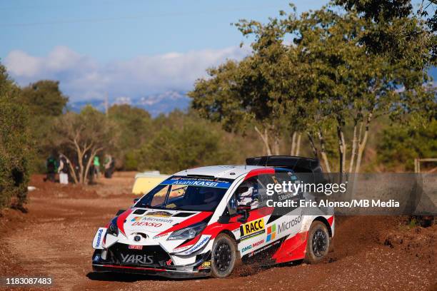 Salou, SPAIN Kris Meeke of Toyota Gazoo Racing WRT during the shakwdown of the Rally Racc Catalunya on October 24, 2019 in Salou, Spain.