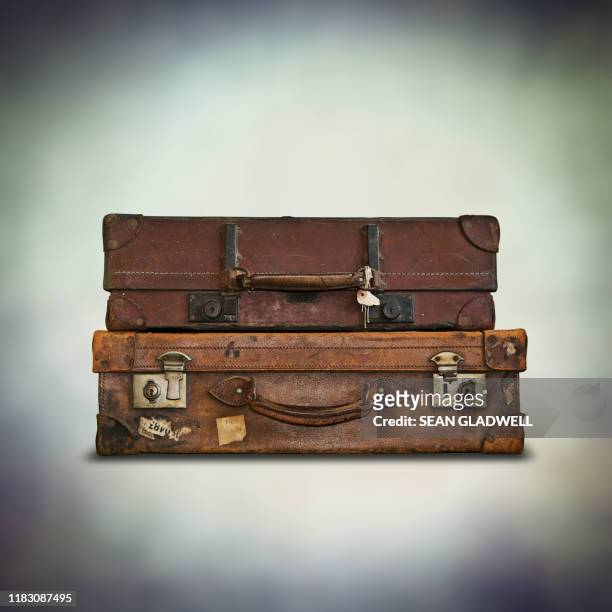 old fashioned cases - vintage luggage stock pictures, royalty-free photos & images