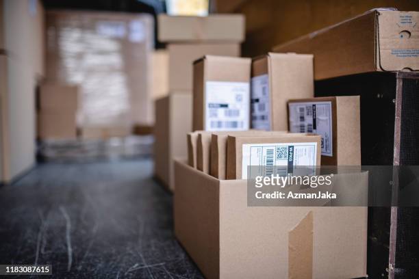 organized interior of gig delivery van - gig economy stock pictures, royalty-free photos & images