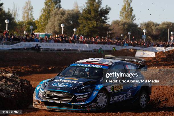 Teemu Suninen and Mikko Markkula of M-Sport WRT during the shakedown of the Rally Racc Catalunya on October 24, 2019 in Salou, Spain.