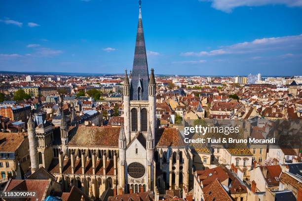 france, burgundy, côte-d'or, dijon, notre dame church - dijon - fotografias e filmes do acervo