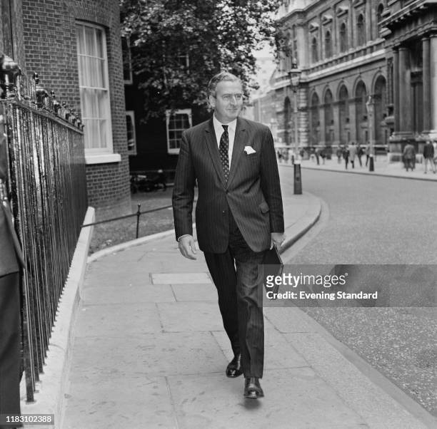 British Conservative Party politician Morys Bruce, 4th Baron Aberdare , the new Minister of State for the Department of Health and Social Security,...