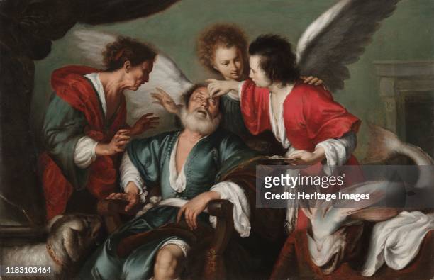 The Healing of Tobit, circa 1625. This scene is the moving conclusion of the story of Tobias, the young man at the right. It addresses the themes of...