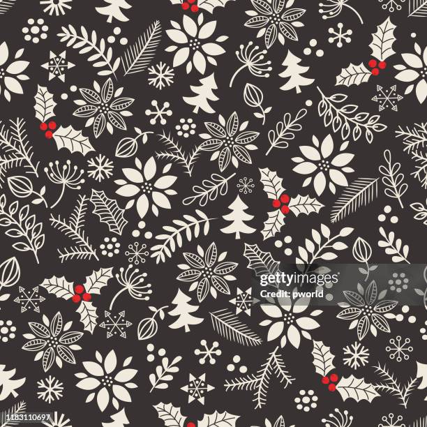 christmas seamless pattern . - christmas seamless pattern stock illustrations