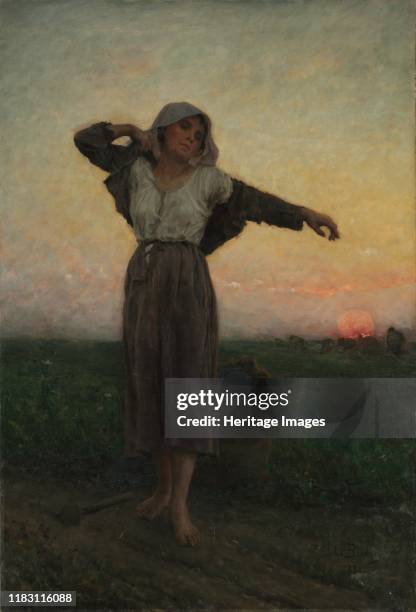 The Tired Gleaner, 1880. Gleaning?or picking up what little grain remains after a wheat field has been harvested?was usually the job of the poor,...