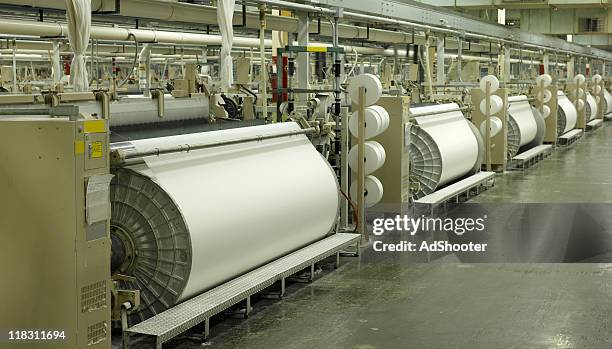 fábrica têxtil - loom - fotografias e filmes do acervo