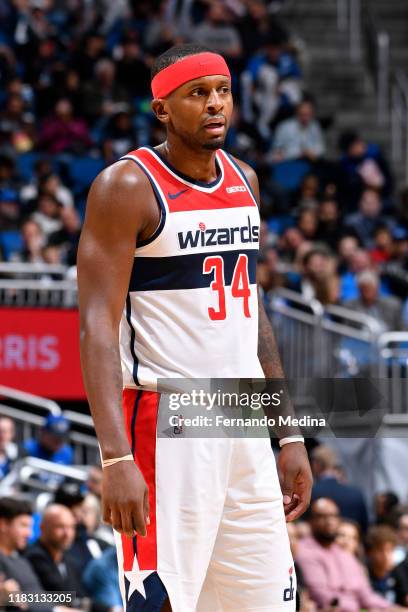 Miles of the Washington Wizards looks on against the Orlando Magic on November 17, 2019 at Amway Center in Orlando, Florida. NOTE TO USER: User...