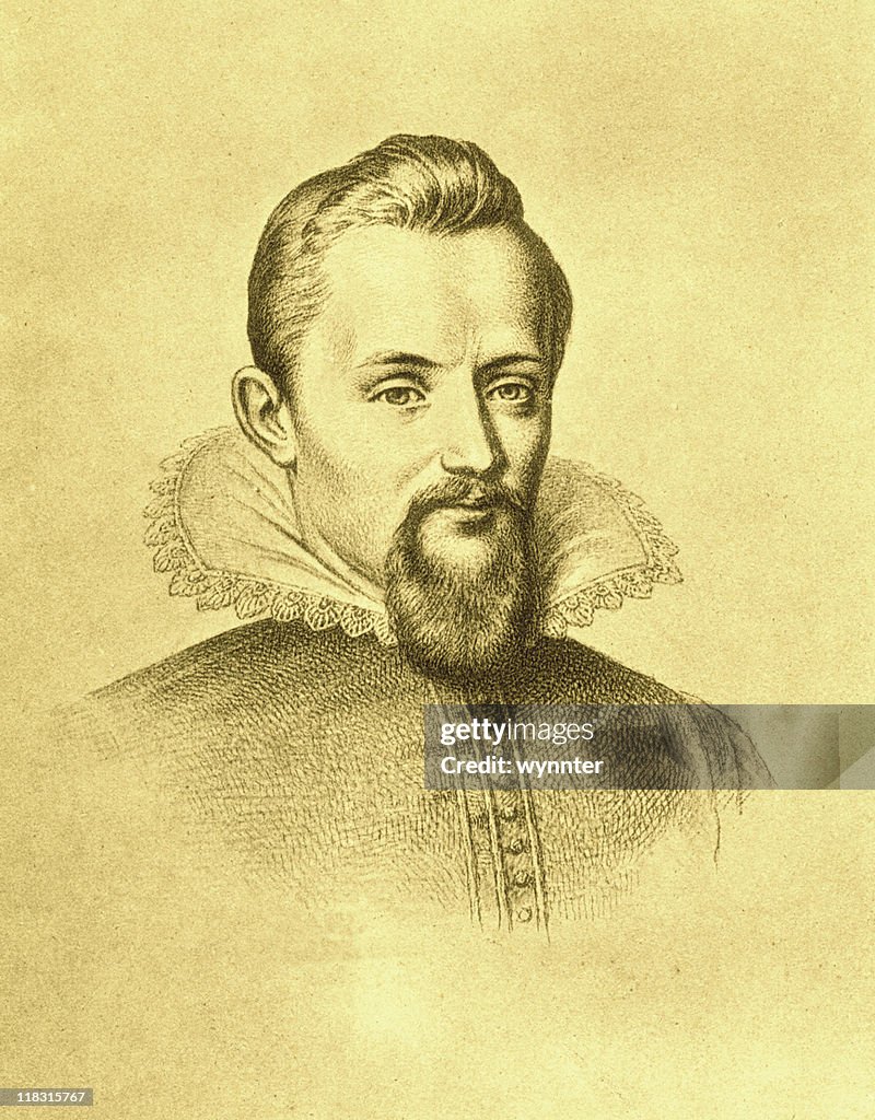 Sepia Portrait of Johannes Kepler