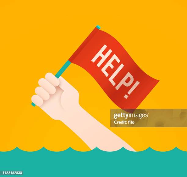 stockillustraties, clipart, cartoons en iconen met help markeer persoon die redding of verdrinking nodig heeft - redding