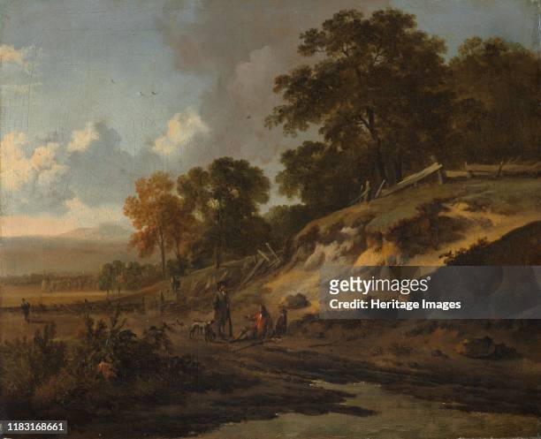 Landscape with Hunters, circa 1660-1680. Dune landscapes were a subject of great interest in seventeenth-century Netherlands, among the earliest...
