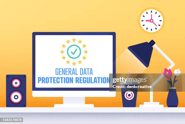 creative vector illustration for general data protection regulation - gdpr stock illustrations