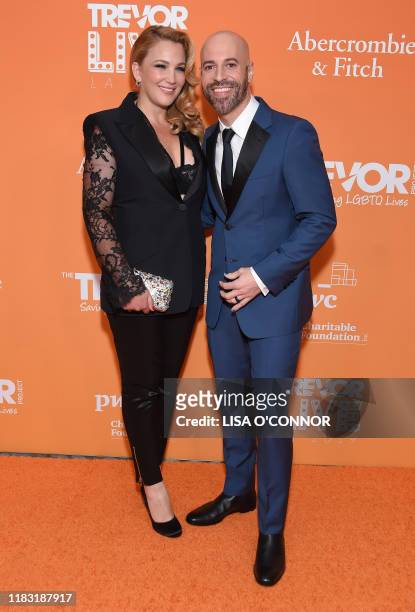 Musician Chris Daughtry and wife Deanna Daughtry attend the TrevorLIVE Los Angeles gala at the Beverly Hilton Hotel in Beverly Hills, California, on...