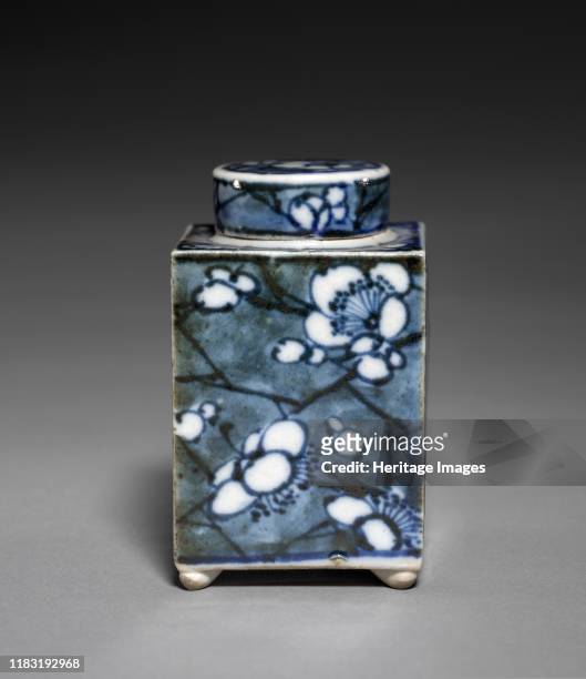 Pair of Tea Containers with Plum Blossoms, 1800s. Aoki Mokubei, born into a family of restaurateurs, was a potter, calligrapher, painter, and...