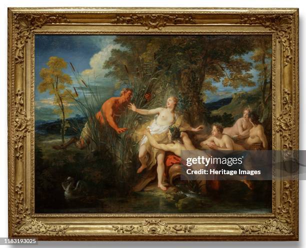 Pan and Syrinx, 1720. Subjects drawn from classical mythology posed a challenge for painters: they demanded skill in depicting the human body in...