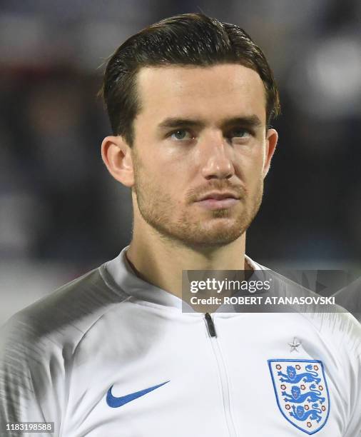 England's defender Ben Chilwell poses ahead of the UEFA Euro 2020 qualifying Group A football match between Kosovo and England in Pristina on...