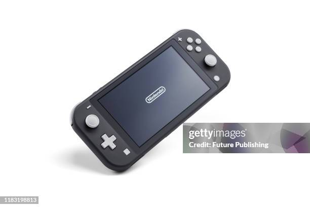 Nintendo Switch Lite handheld video games console with a Gray finish, taken on November 7, 2019.