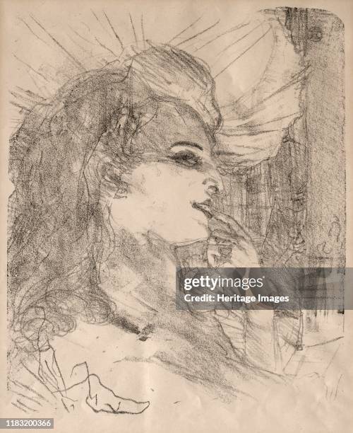 Portraits of Actors and Actresses: Thirteen Lithographs: Anna Held, 1898. Creator Henri de Toulouse-Lautrec .