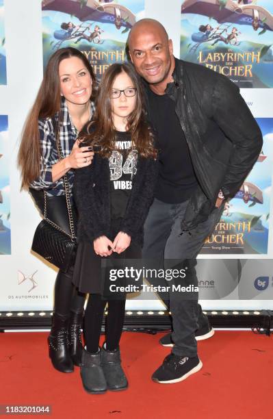 Kate Hall, Ayana, Detlef D! Soost at the Young Show "Im Labyrinth der Buecher" at Friedrichstadtpalast on November 17, 2019 in Berlin, Germany.