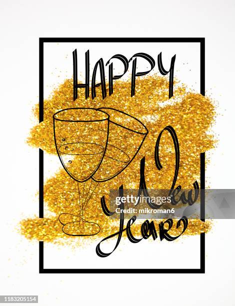 happy new year background golden glitter - 2020 vision stock pictures, royalty-free photos & images