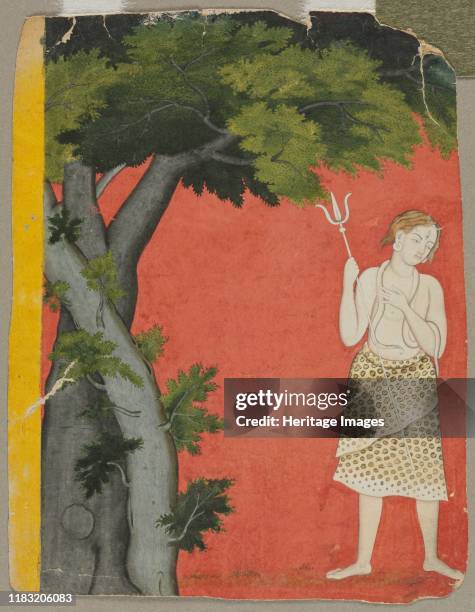 Shiva Under Trees, circa 1780. Cut from a larger composition, this fragment shows the god Shiva who has come down to earth. He seems alluringly...