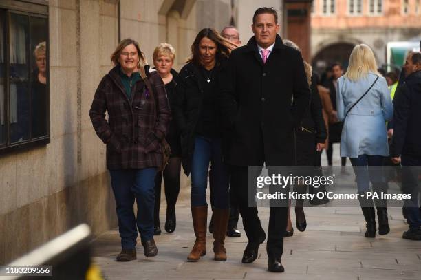 Family and friends of Jodie Chesney, including her uncle Peter arrive at the Old Bailey in London, where two teenagers, Svenson Ong-a-Kwie and a...