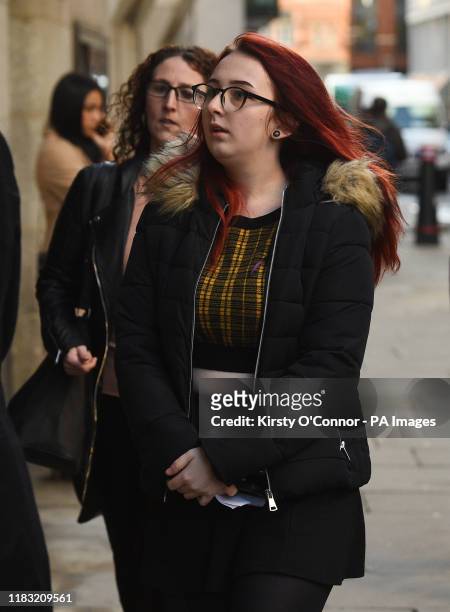 Friends of Jodie Chesney arrive at the Old Bailey in London, where two teenagers, Svenson Ong-a-Kwie and a 17-year-old boy, were found guilty of her...