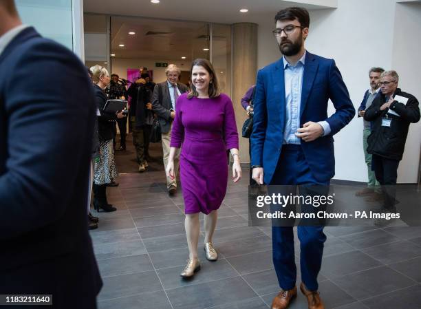 Liberal Democrat leader Jo Swinson during a visit to Imagination Technologies in St Albans whilst on the General Election campaign trail.