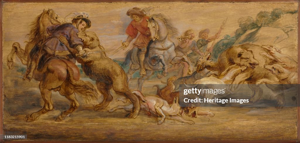 Study For "The Bear Hunt" (For The Alcázar