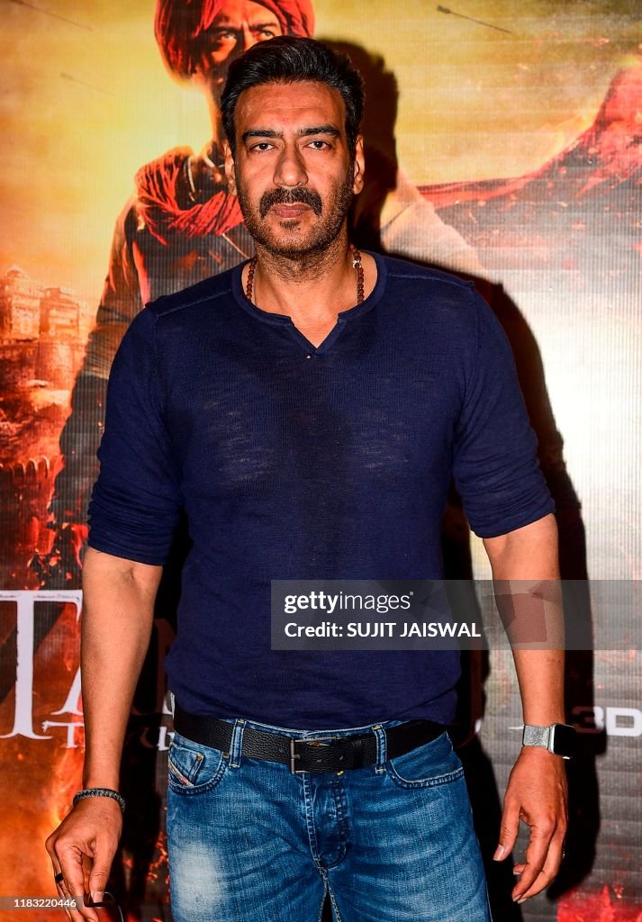 Ajay Bollywood actor Ajay Devgn poses during the promotion of his upcoming ...