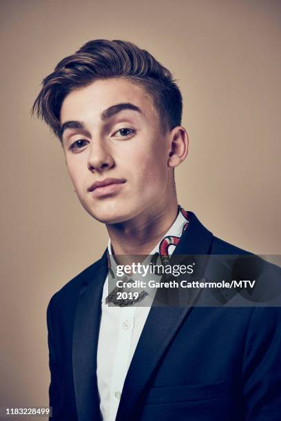 Singer Johnny Orlando poses for a portrait at the MTV EMAs 2019 studio at FIBES Conference and Exhibition Centre on November 3, 2019 in Seville,...