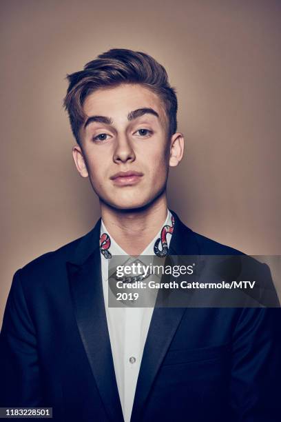 Singer Johnny Orlando poses for a portrait at the MTV EMAs 2019 studio at FIBES Conference and Exhibition Centre on November 3, 2019 in Seville,...