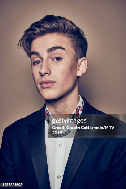 Singer Johnny Orlando poses for a portrait at the MTV EMAs 2019 studio at FIBES Conference and Exhibition Centre on November 3, 2019 in Seville,...