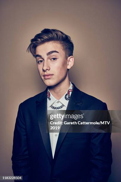 Singer Johnny Orlando poses for a portrait at the MTV EMAs 2019 studio at FIBES Conference and Exhibition Centre on November 3, 2019 in Seville,...