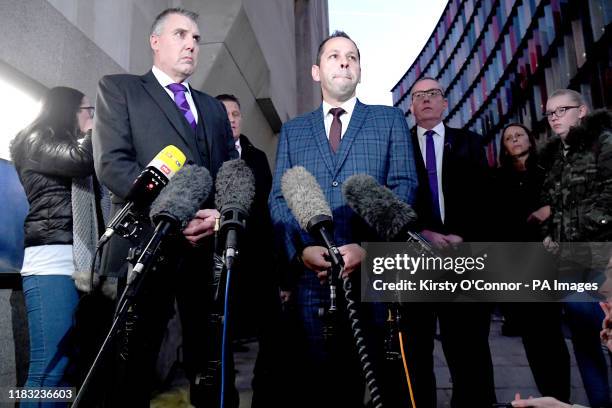 Dave Whellams and DI Perry Benton speak outside the Old Bailey in London after Svenson Ong-a-Kwie and 17-year-old Arron Isaacs, were sentenced at the...