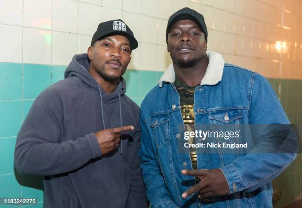 Ashley Walters and Adebayo Akinfenwa at the Call of Duty: Modern Warfare launch event at The Truman Brewery on October 24, 2019 in London, England.