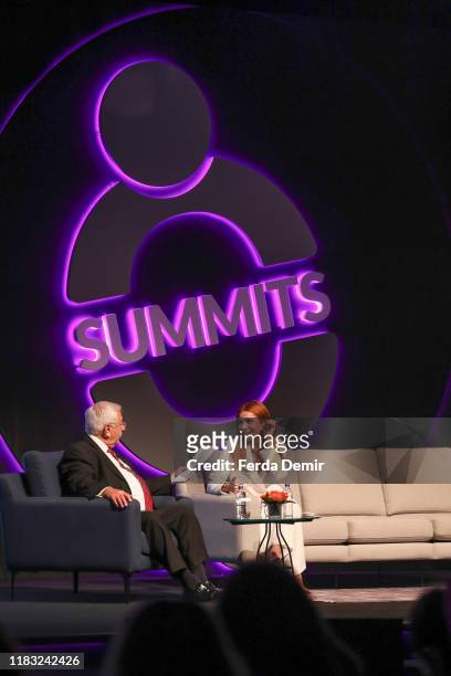 Nur Fettahoglu speaks on stage Inflow Global Summits 2019 at the Four Seasons Bosphorus Hotel on October 22, 2019 in Istanbul, Turkey.