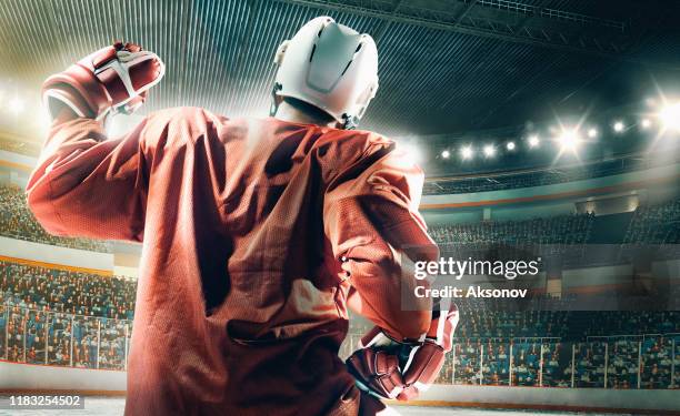 ice hockey player in action - ice hockey player stock pictures, royalty-free photos & images