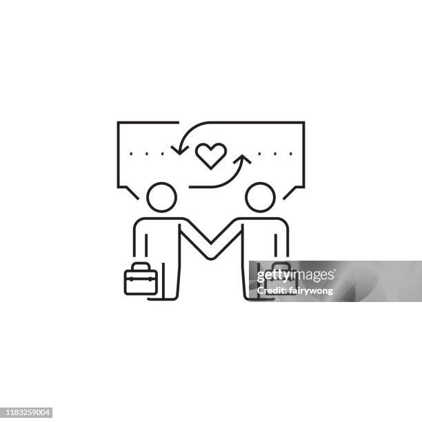 sharing icon,two businessmen talking icon - trusted advisor stock illustrations