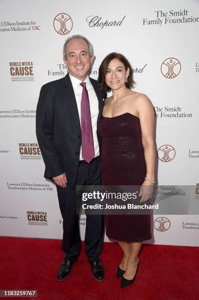 Dr. David Agus and Amy Povich attend the Transformative Medicine of USC: Rebels with a Cause GALA at on October 24, 2019 in Santa Monica, California.