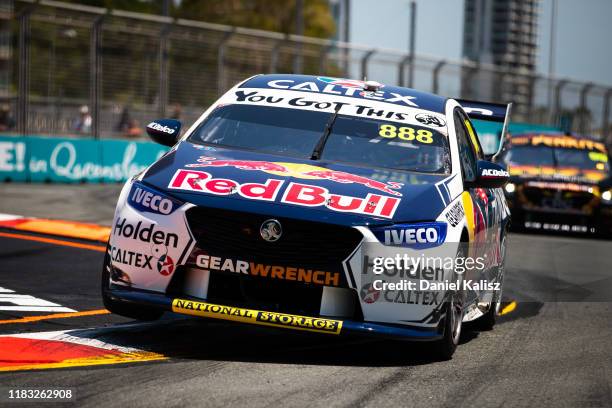 Jamie Whincup drives the Red Bull Holden Racing Team Holden Commodore ZBduring the Gold Coast 500 Supercars Championship round on October 25, 2019 in...