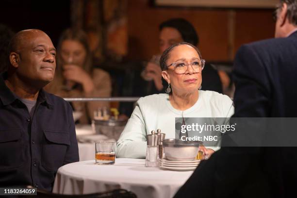 Too Close to the Sun" Episode 508 -- Pictured: Charles Malik Whitfield as Ben Campbell, S. Epatha Merkerson as Sharon Goodwin --