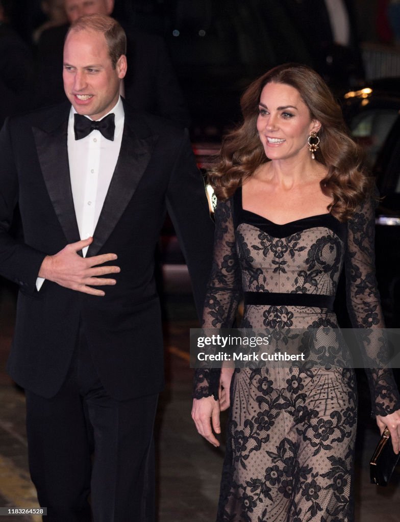 The Duke And Duchess Of Cambridge Attend The Royal Variety Performance